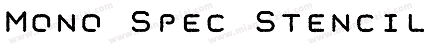 Mono Spec Stencil SemiBold字体转换